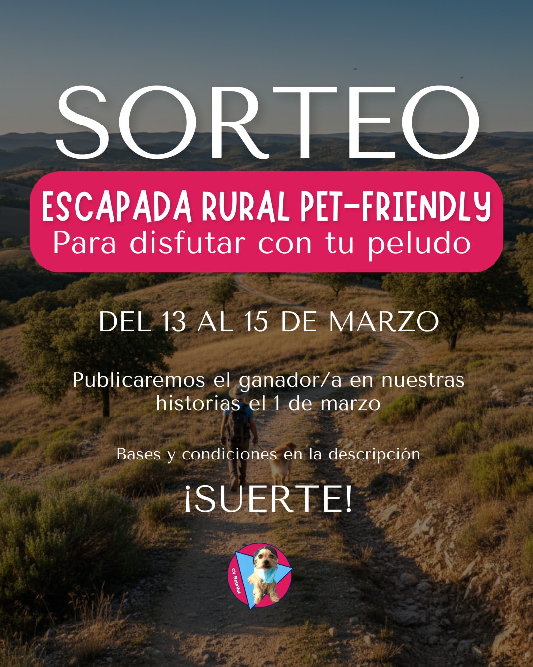 Imagen de 🐾✨ ¡SORTEO ESCAPADA RURAL PET-FRIENDLY! ✨🐾
Del 13