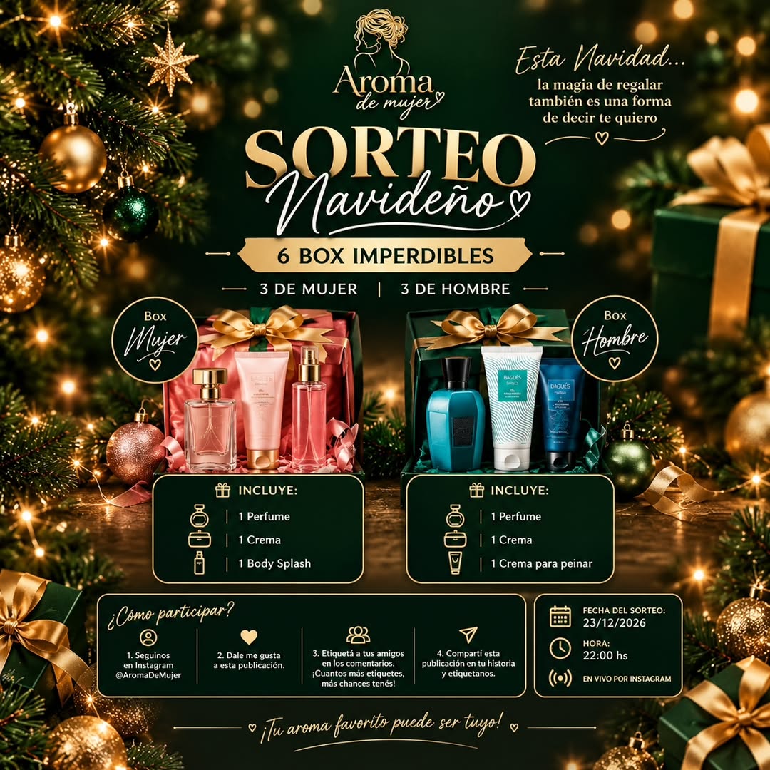 Imagen de 🎄✨ ¡SORTEO NAVIDEÑO DE AROMA DE MUJER! ✨🎁

Esta 