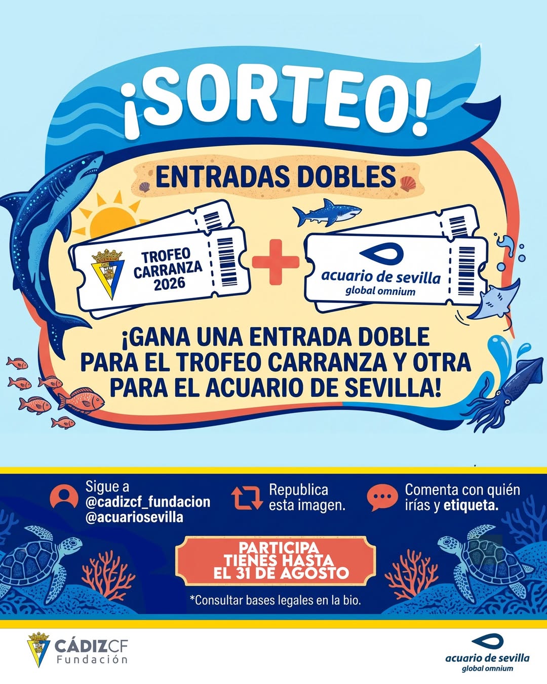 Imagen de ¡🚨 NUEVO SORTEO: TROFEO CARRANZA 2026 + ACUARIO DE SEVIL