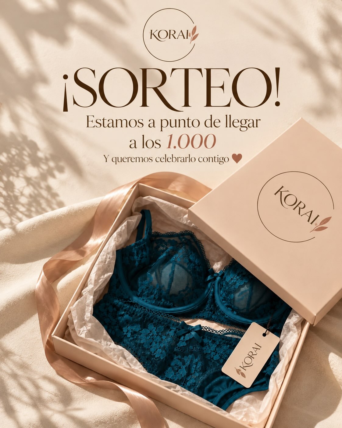 Imagen de 🤍✨ ¡SORTEO KORAI! ✨🤍

¡Estamos a punto de llegar