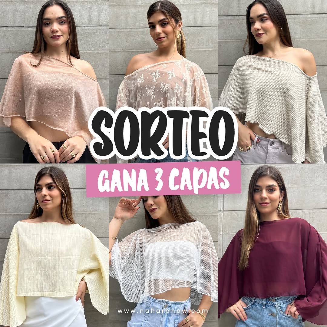 Imagen de #SORTEO ‼️ Gana 3 capas💞 las que tú quieras!!
Solo s