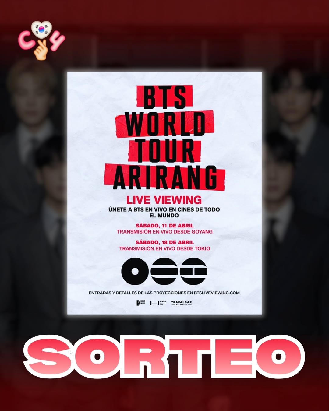 Imagen de 🎬🎟SORTEO CINE ARIRANG WORLD TOUR🍿Los 7 BTS regresan
