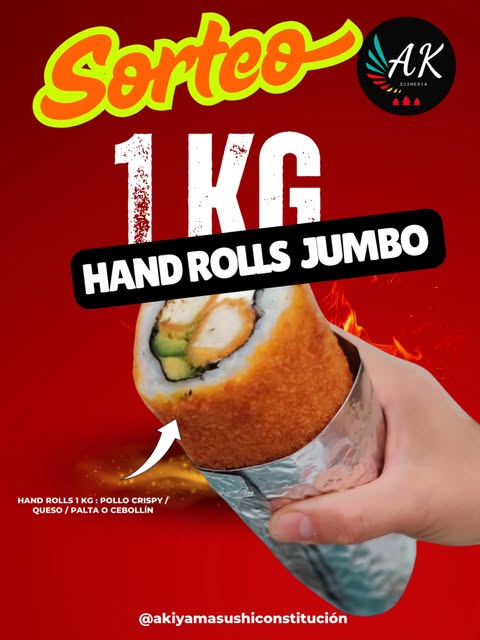 Imagen de ‼️SORTEO SORTE GANA 1 HAND ROLLS DE 1kg ‼️😱Cómo 