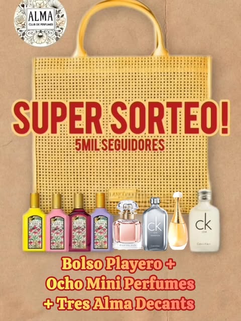 Imagen de 🎉 Sorteo 5mil Seguidores! 🎉
Ganate un bolso playero La
