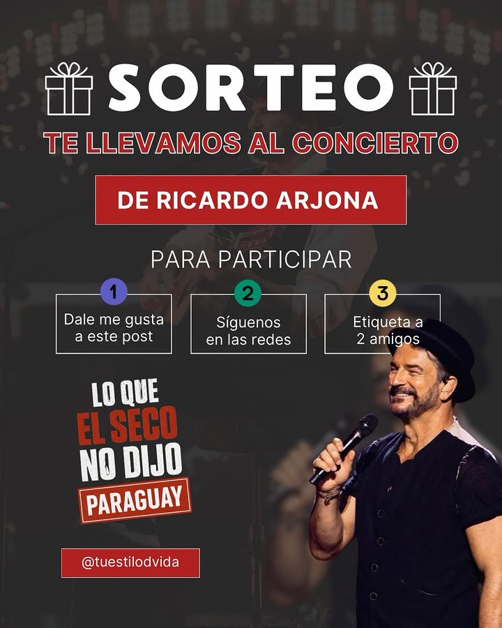 Imagen de ✨ TU ESTILO DE VIDA… TE LLEVA AL CONCIERTO DE RICARDO AR