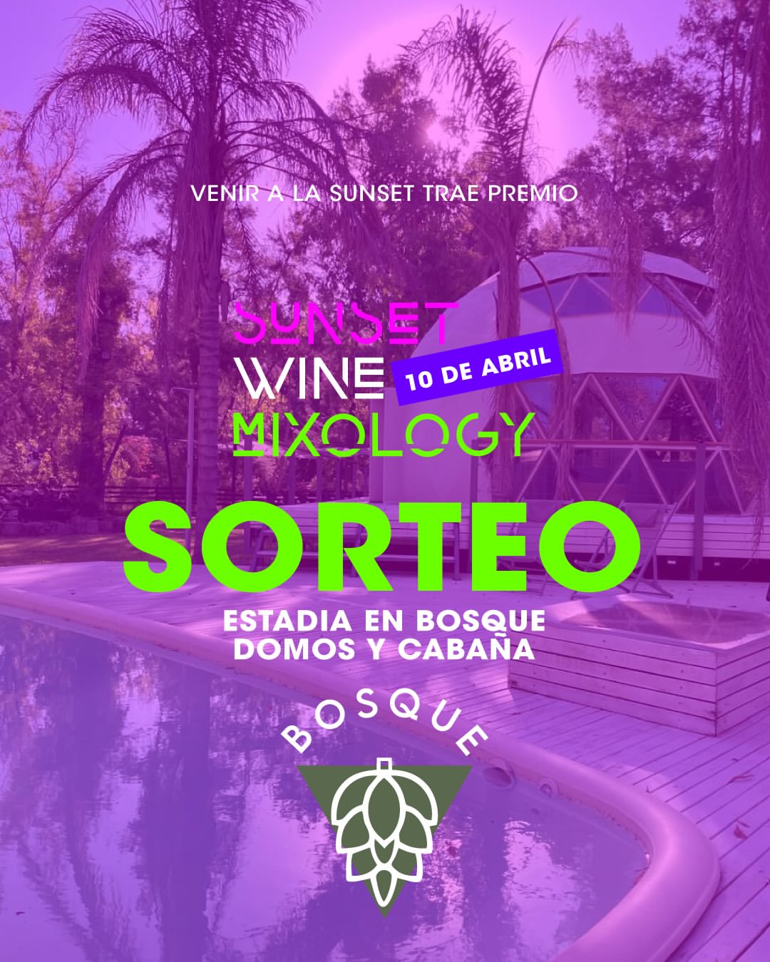 Imagen de ✨ SUNSET WINE MIXOLOGY + BOSQUE ✨

🎁 Sorteamos una es