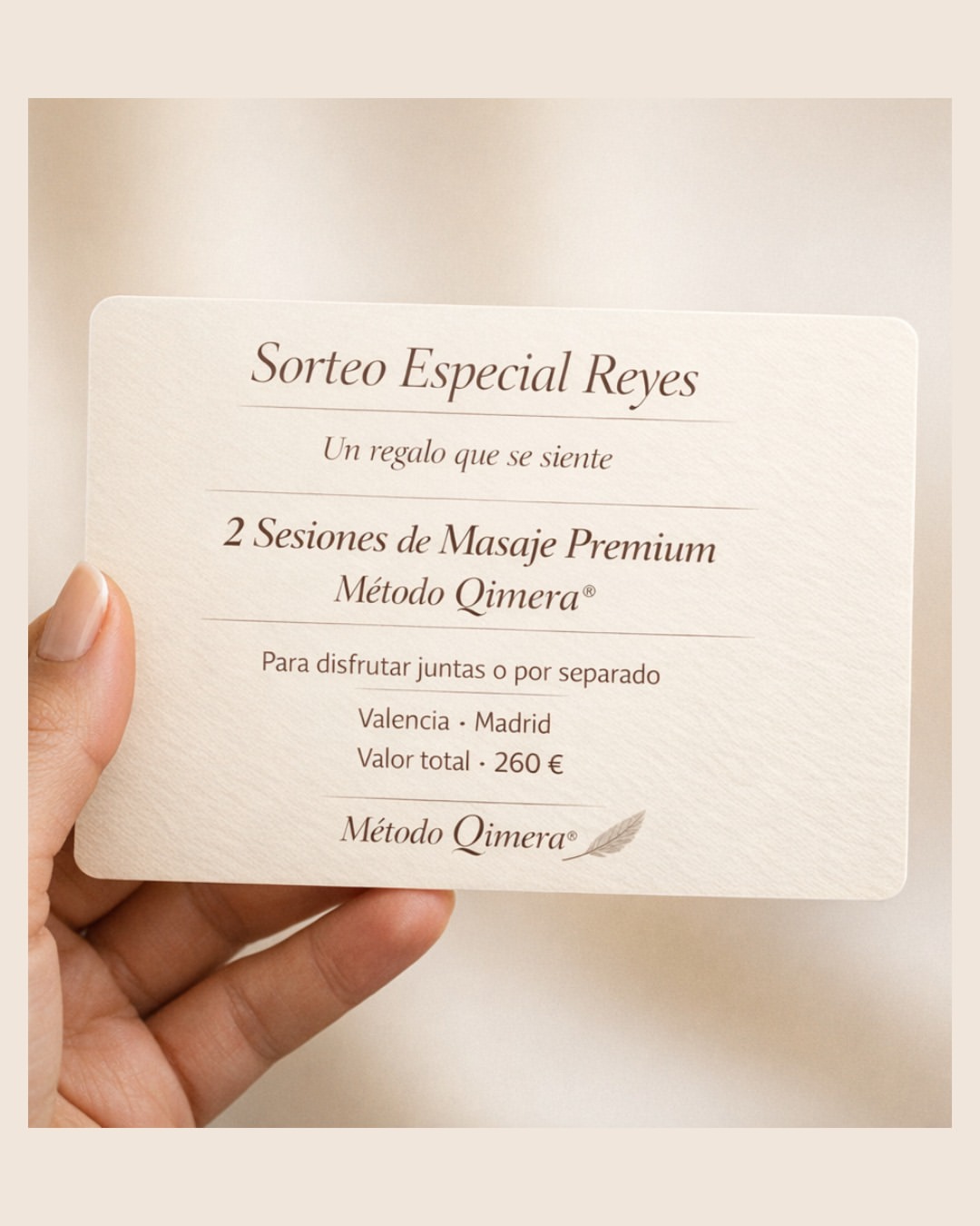 Imagen de SORTEO ESPECIAL REYES · MÉTODO QIMERA 🎁

Un regalo real