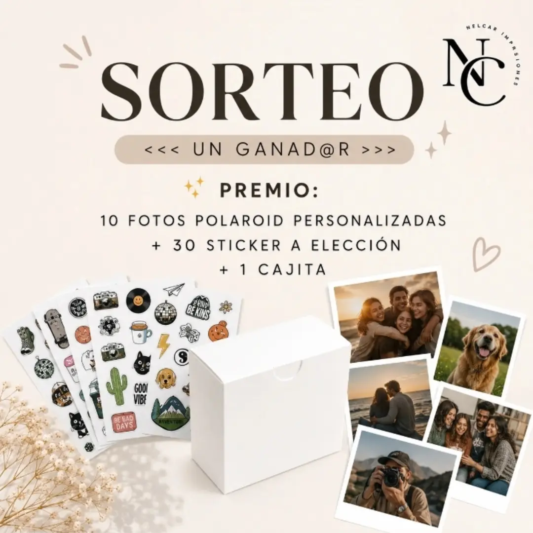 Imagen de 🎉1° SORTEO NELCAR🎉
Te gustaría ganar 10 Fotos polaro
