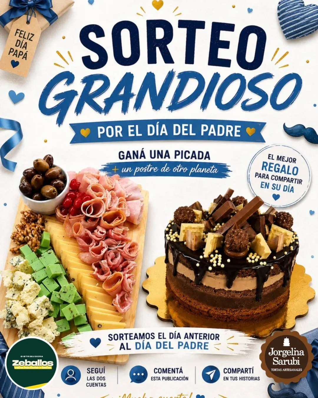 Imagen de 🎉👨‍👧‍👦 ¡MEGA SORTEO PARA PAPÁ! 🍰🧀

Q
