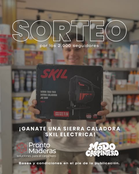 Imagen de 🪚🎉 ¡HAY SORTEO! 🎉🪚

¡En Modo Carpintero ya som