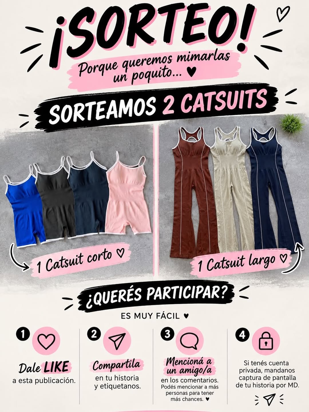 Imagen de ¡SORTEAMOS 2 CATSUITS!💖✨Porque queremos mimarlas un po