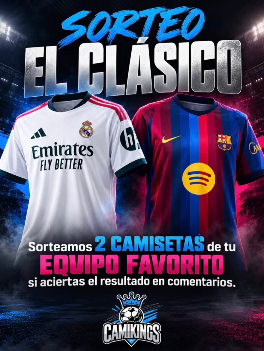 Imagen de 🔥⚽ ¡SORTEO EL CLÁSICO CON CAMIKINGS! ⚽🔥

Demuest
