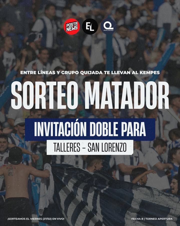 Imagen de ¡SORTEO MATADOR! 🔵⚪

@deportesentrelineas, junto a @gr