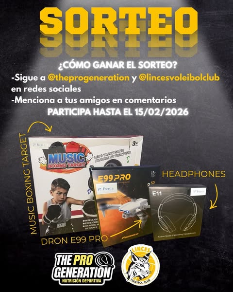 Imagen de 🎉 SORTEO LINCES x THE PRO GENERATION 🎉
¡Arrancamos so