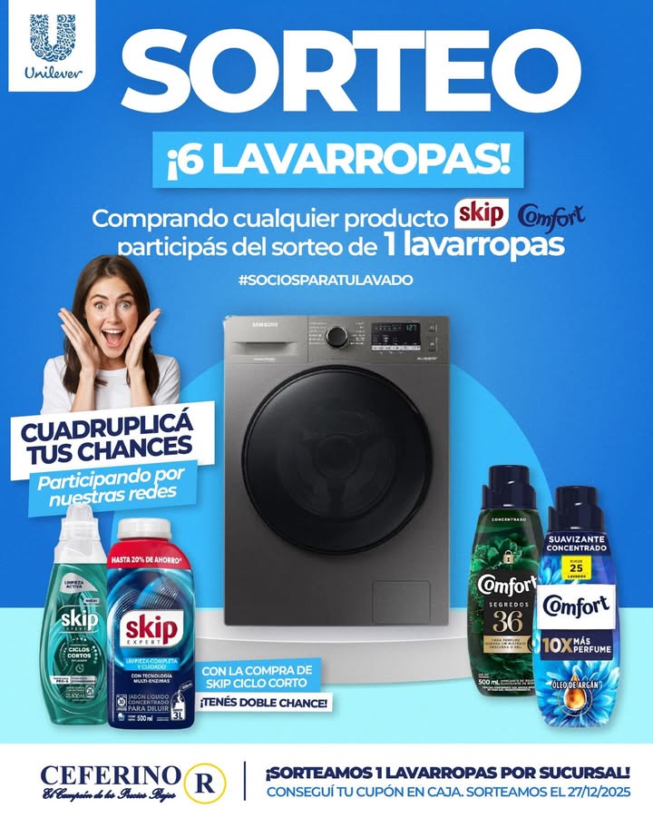 Imagen de 🧺✨ ¡GANATE UN LAVARROPAS! ✨🧺
En Supermercado Cefe