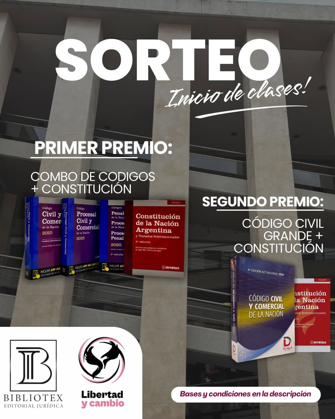 Imagen de 📚 SORTEO INICIO DE CLASES

Libertad y Cambio x Bibliotex
