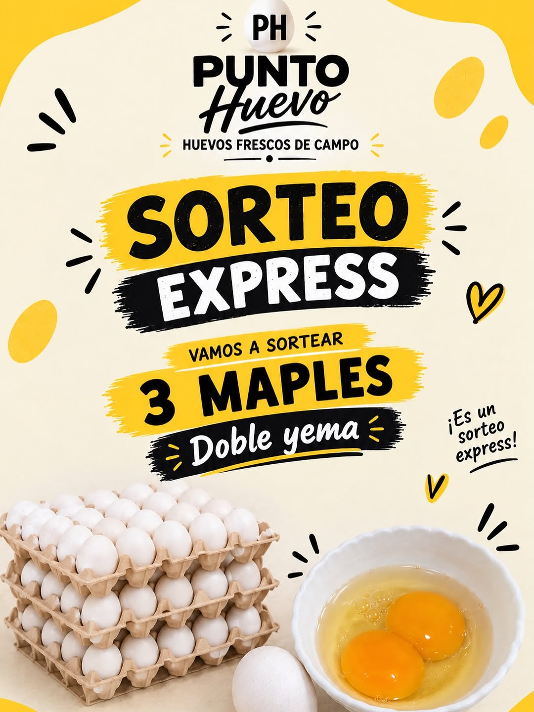 Imagen de 🥚✨ ¡SORTEO EXPRESS! ✨🥚

Queremos hacerles este re