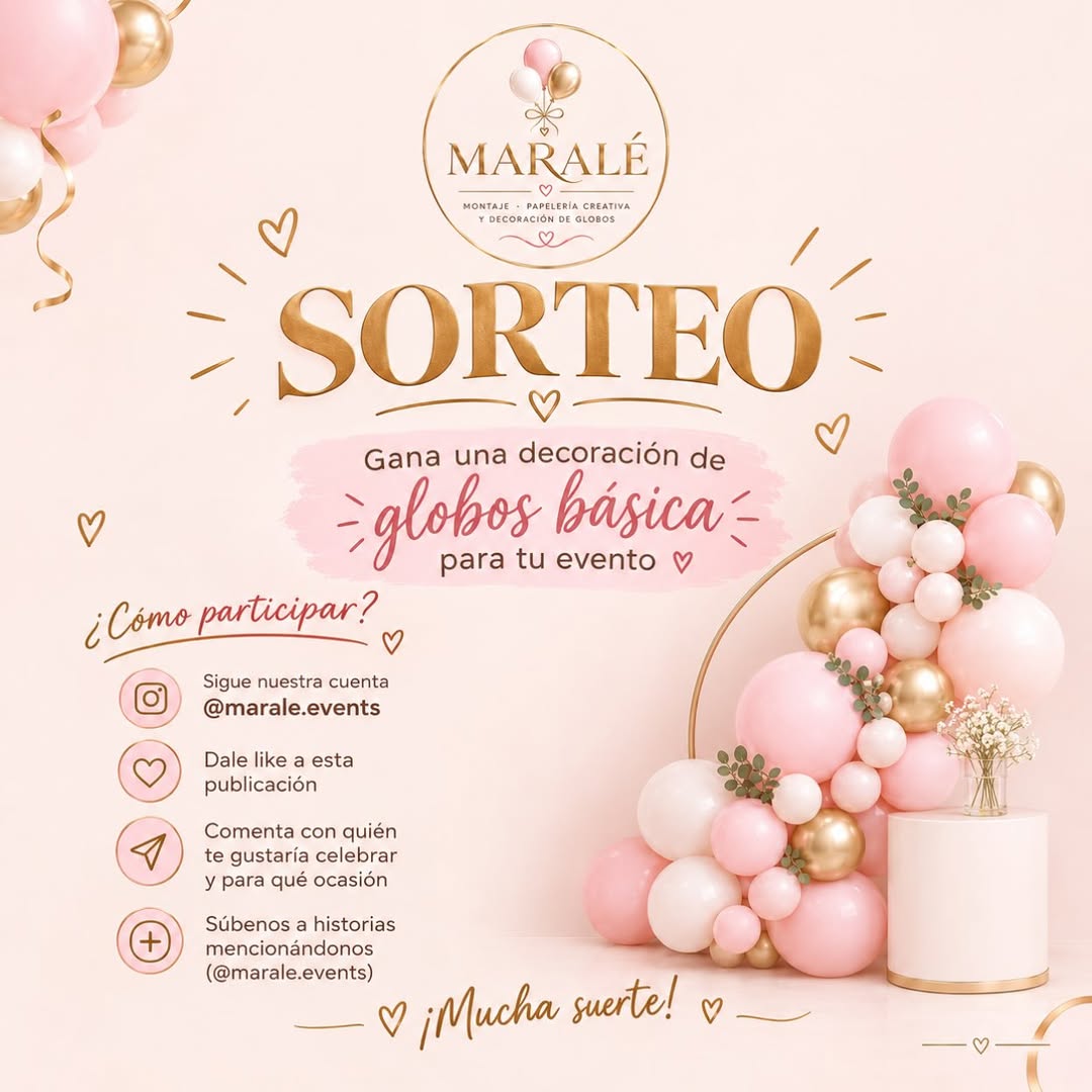 Imagen de 🎈✨ ¡SORTEO ESPECIAL MARALÉ! ✨🎈

¿Te gustaría g