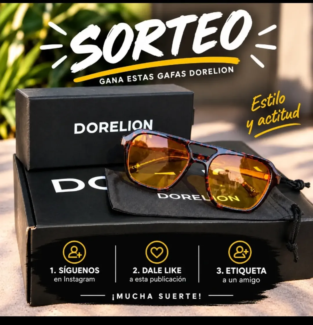 Imagen de 🎉🕶️ ¡¡SORTEO DE UNAS GAFAS DORELION!!

¡Tenemos s