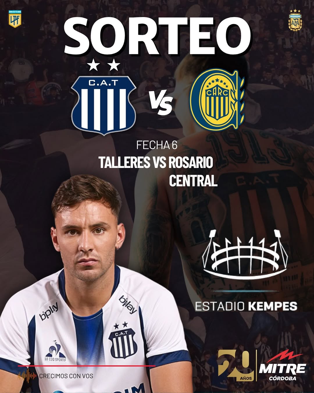 Imagen de 🎟️ ¡Sorteamos entradas para ver a TALLERES vs. ROSARIO