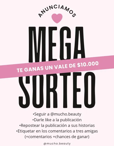 Imagen de ¡MEGA SORTEO de @mucho.beauty!💖 
El premio consiste en u