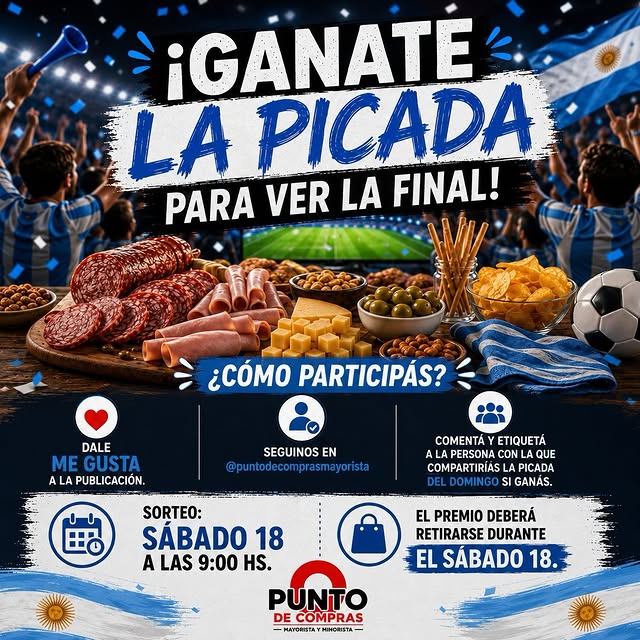 Imagen de 🎁 ¡GANATE LA PICADA PARA VER LA FINAL! 🇦🇷⚽

La g