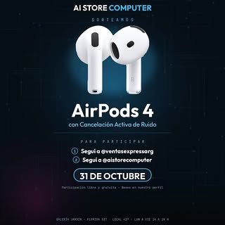 Imagen de 🎧 **SORTEAMOS UNOS AirPods 4 con Cancelación Activa de R