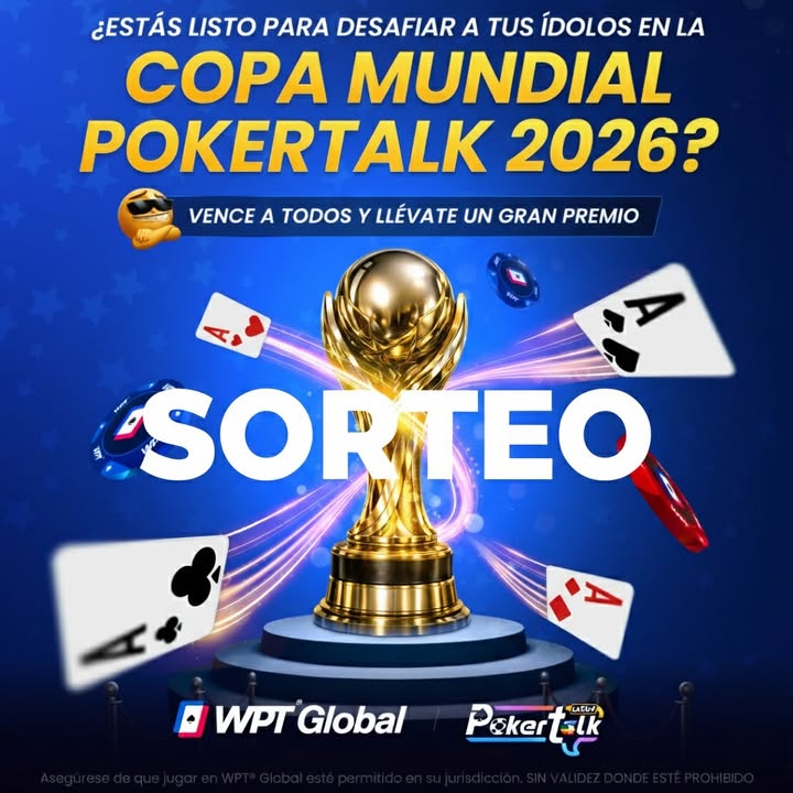 Imagen de 🎁 ¡SORTEO: JUGÁ EL MUNDIAL POKERTALK! 🏆🃏
¿Queré
