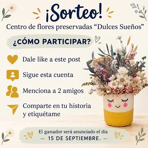 Imagen de ✨🌼🌸 ¡SORTEO! 🌸🌼✨

Hoy es el día que quiero
