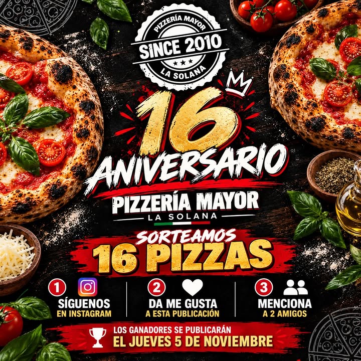 Imagen de 🎉🍕 ¡ESTAMOS DE ANIVERSARIO! 🍕🎉

¡16 años comp