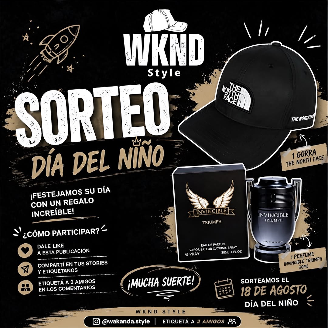 Imagen de 🎉 ¡SORTEO DÍA DEL NIÑO! 🎁

En WKND Style queremos f