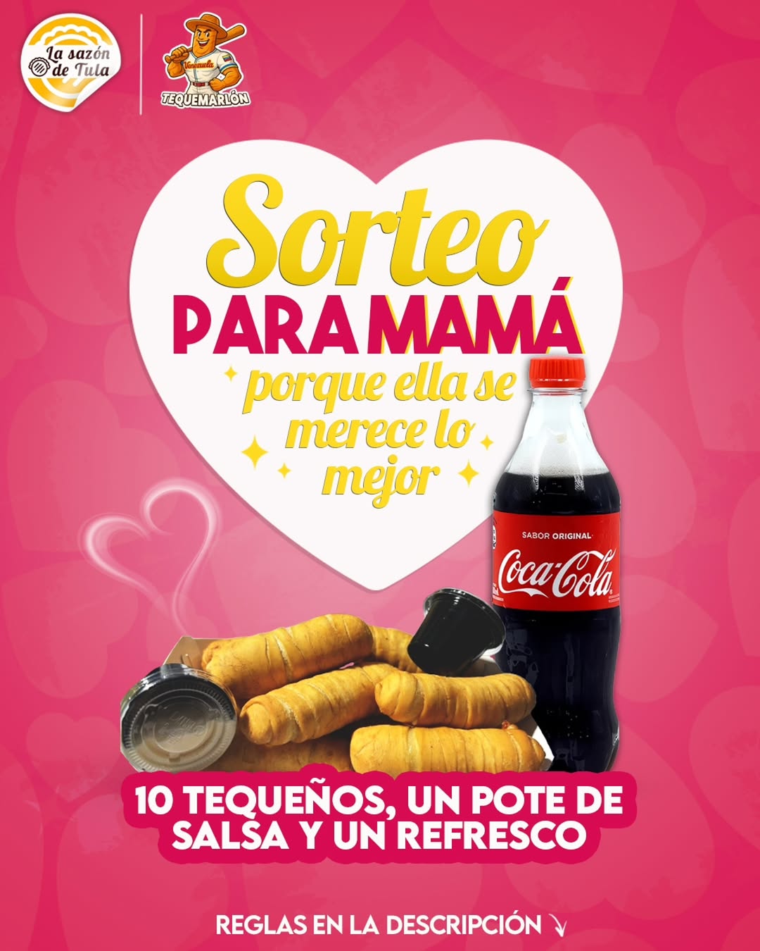 Imagen de SORTEO PARA MAMÁ. 💖💐 

🫂 Premio: 10 tequeños, una