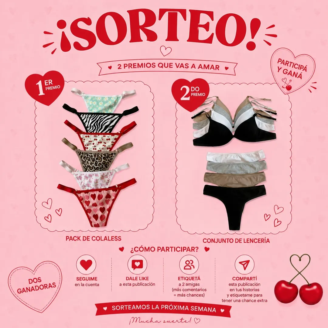 Imagen de 🍒💌 ¡SORTEO! 💌🍒

Queremos mimarlas un poquito, a
