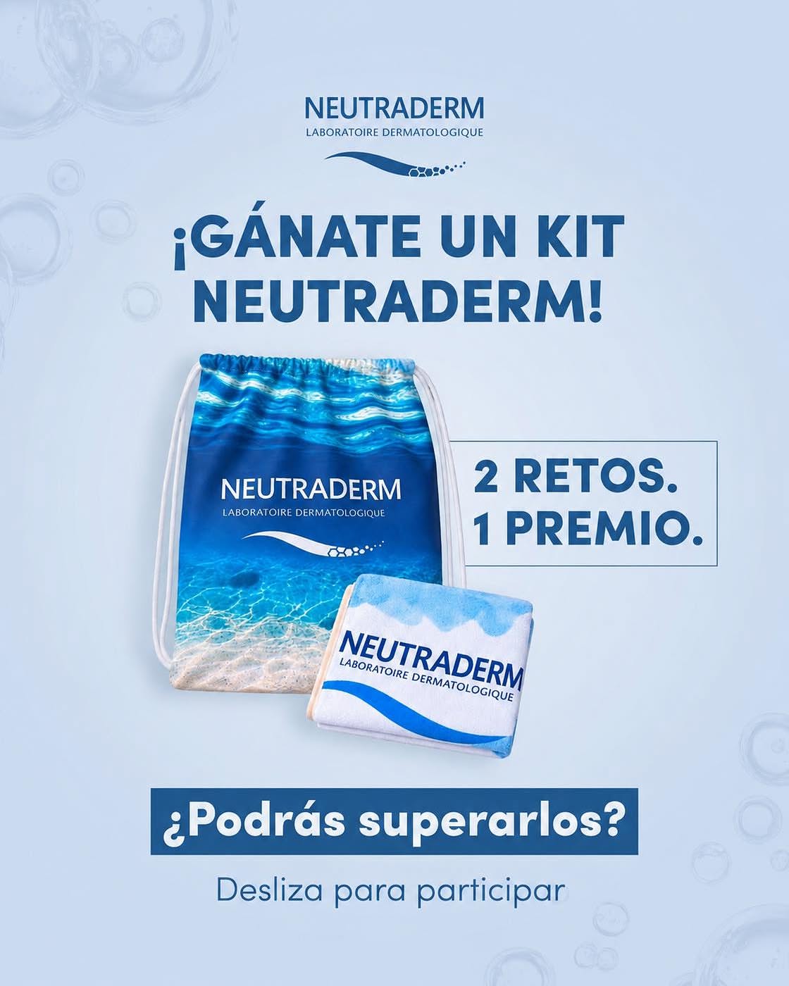 Imagen de 🎁 ¡GANA UN KIT NEUTRADERM! 💙

Tenemos 2 retos para ti