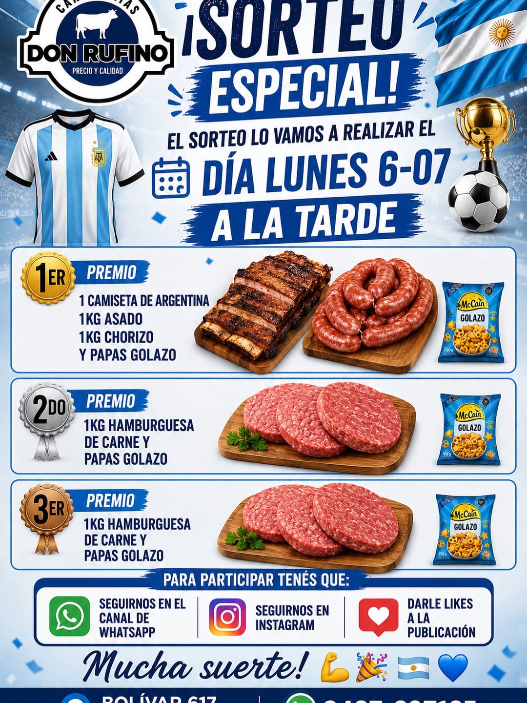 Imagen de 🇦🇷🎉 ¡GANÓ ARGENTINA Y EN DON RUFINO LO FESTEJAMOS