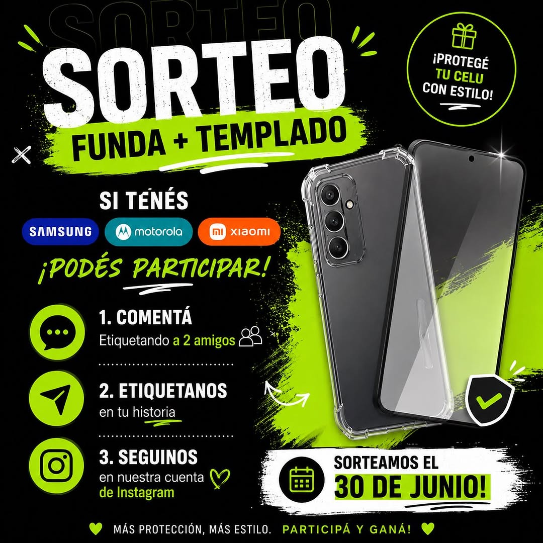 Imagen de 🎉📱 ¡SORTEO FUNDITA + TEMPLADO! 📱🎉

¿Tenés un 