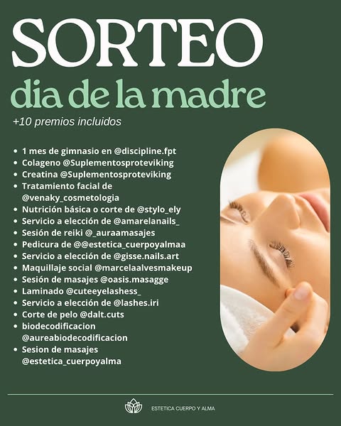 Imagen de SORTEO ESPECIAL DÍA DE LA MADRE ✨

Porque mamá se merece