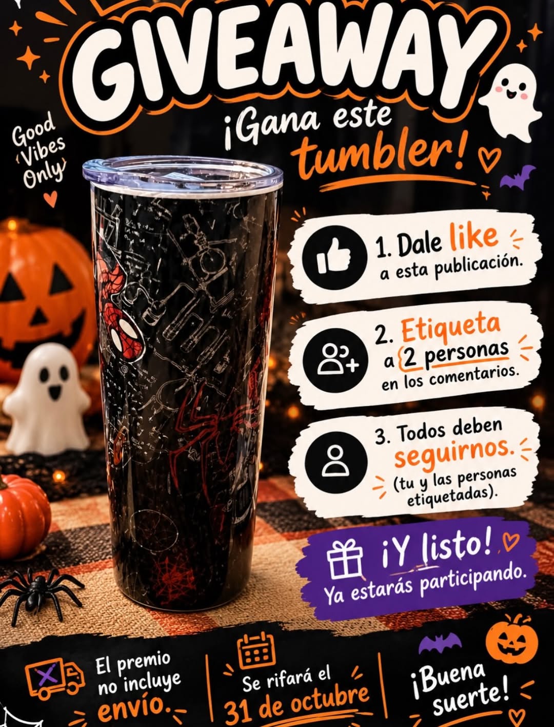 Imagen de 🎃🕷️ ¡HALLOWEEN GIVEAWAY! 👻🖤

¡Llegó la hora