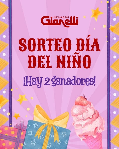 Imagen de 🎈🍦 ¡SORTEAMOS 2 PREMIOS PARA CELEBRAR EL DÍA DEL NI�