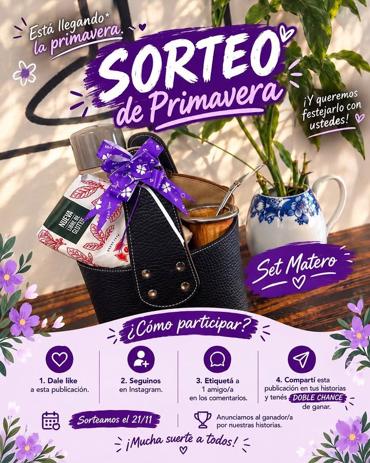 Imagen de 🌸 SORTEO DE PRIMAVERA 🌸 💜

¡Llegó la primavera y 