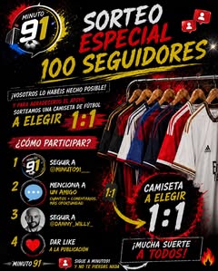 Imagen de 🎉🔥 ¡SORTEO ESPECIAL 100 SEGUIDORES! 🔥🎉

¡Ya so