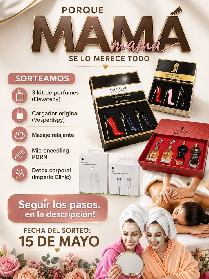 Imagen de ✨ SORTEO DÍA DE LA MADRE ✨

Porque mamá se merece todo