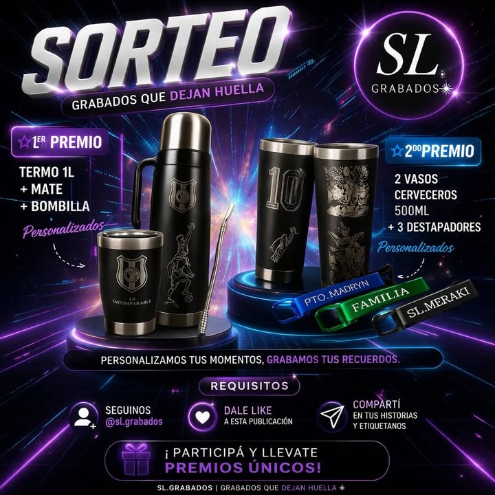Imagen de 🔥 SORTEO IMPERDIBLE 🔥 2 ganadores

🥇 1ER PREMIO
�