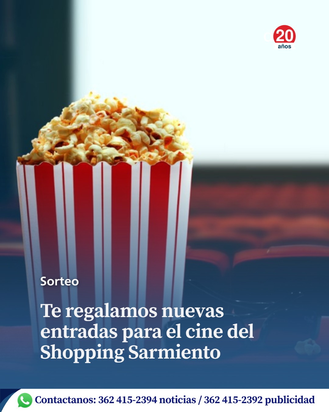 Imagen de Sorteo 🎉

Te regalamos nuevas entradas para el cine del S