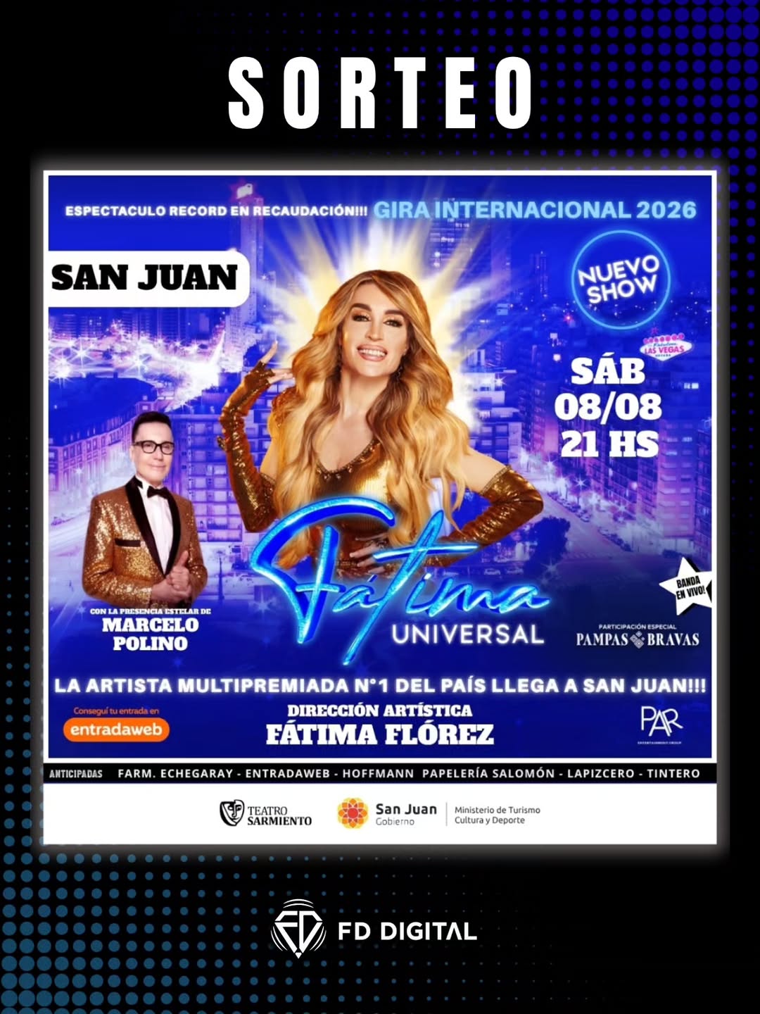 Imagen de 🎭 ¡SORTEO FATIMA FLÓREZ! ✨

Querés ir a ver FATIMA F