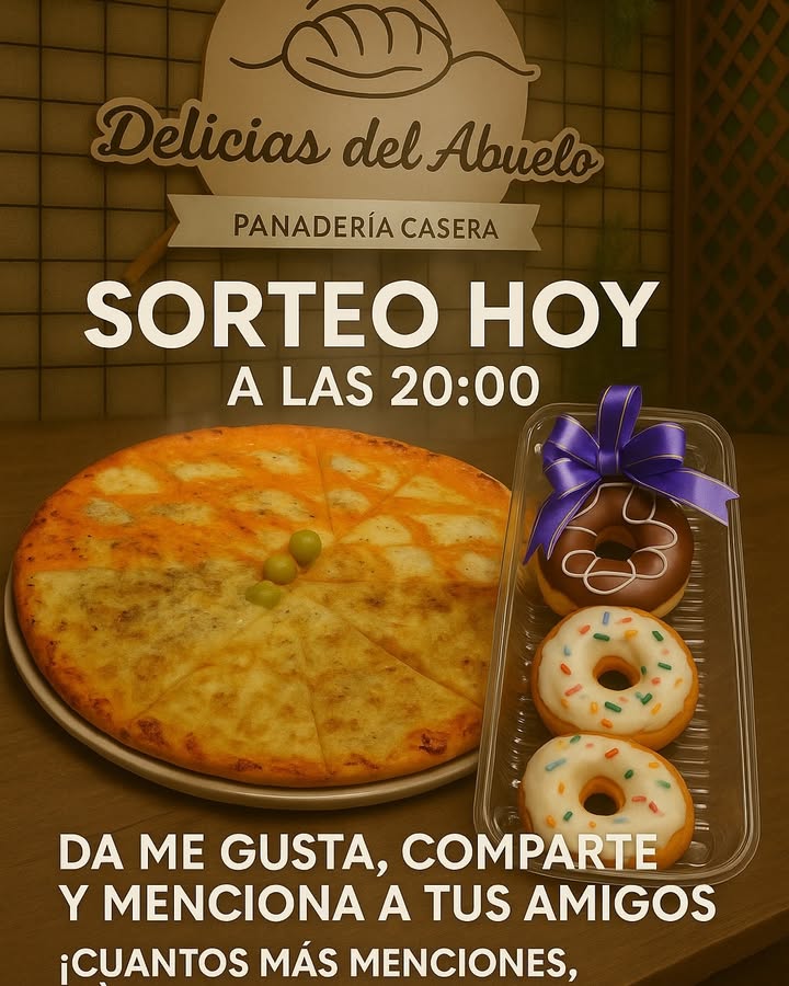 Imagen de 🎉 SORTEO EXPRESS – HOY A LAS 20:00 🎉
Delicias del Ab