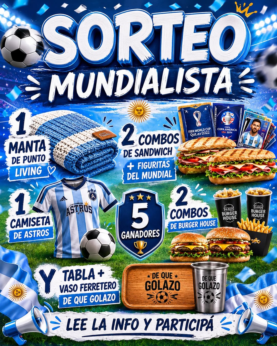 Imagen de Seguimos de sorteo ! 🫶🏻❤️

SORTEO MUNDIALISTA PARA