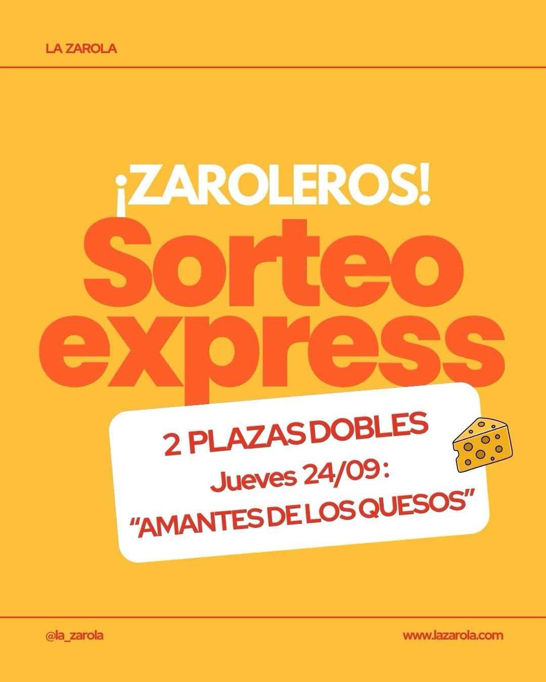 Imagen de Zaroleros 🎁 SORTEAMOS 2 PLAZAS DOBLES (2 ganadores con su