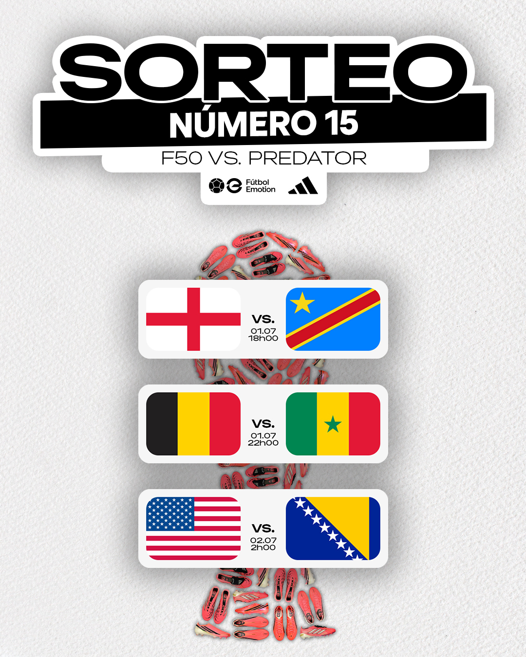 Imagen de 🚨 SORTEO #15 | PREDATOR vs F50 🚨
El Mundial continúa�