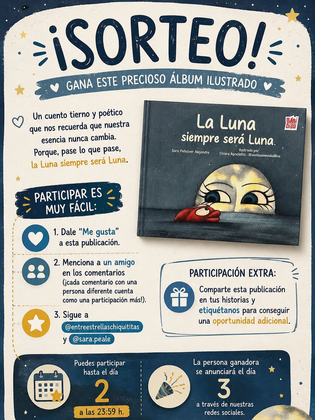 Imagen de 🌙✨ ¡SORTEO! ✨🌙

Hoy… otra sorpresa muy especial